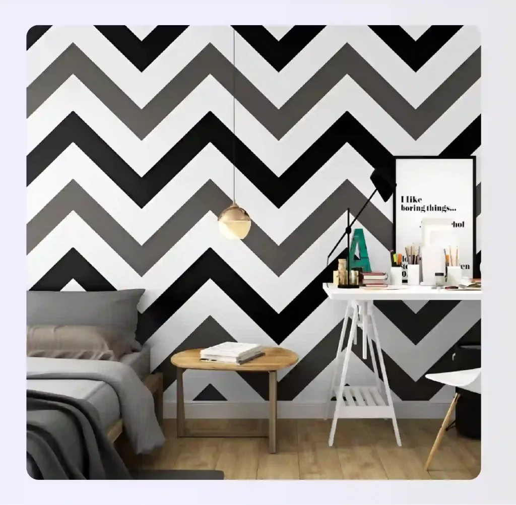 Zig-Zag Lines Creating Dynamic Energy