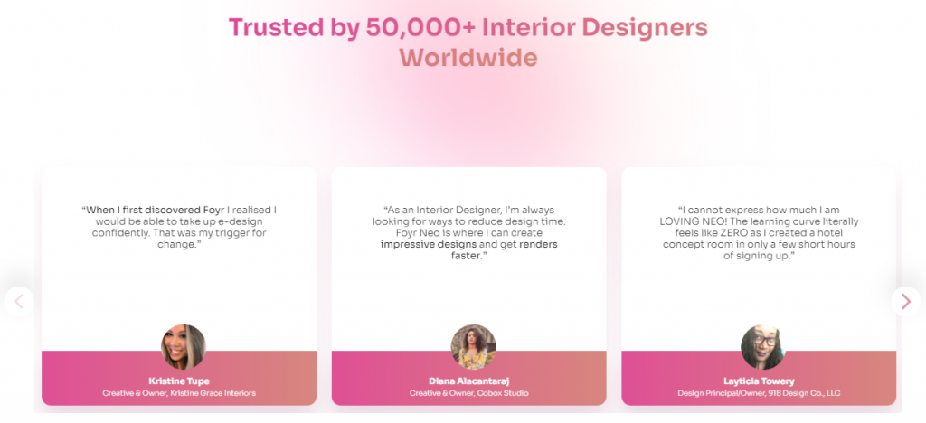 interior design client testimonials