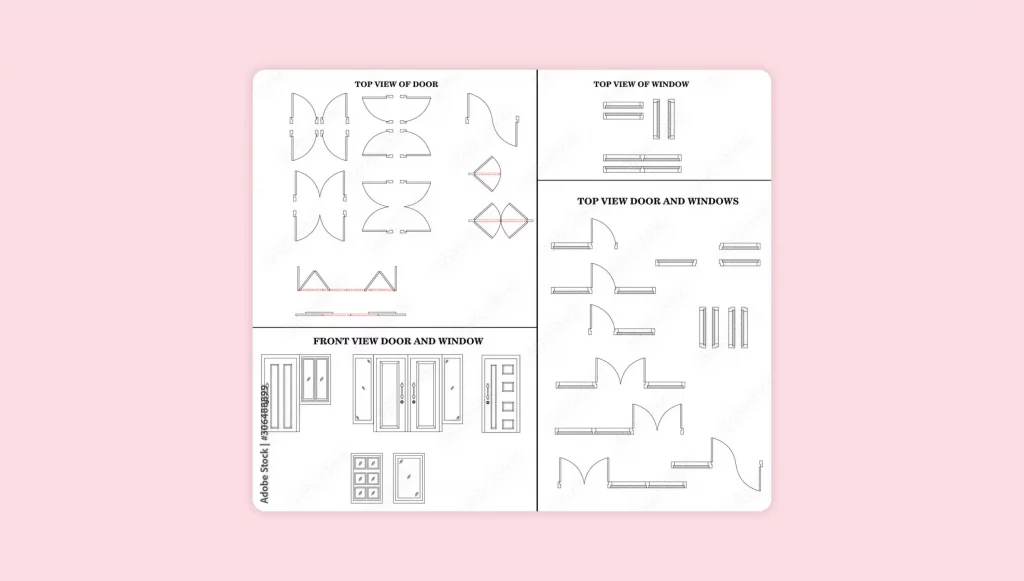 Foyr provides accurate symbols and signs for different design elements
