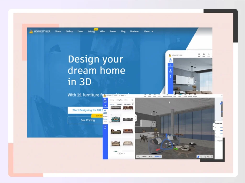 Homestyler website to design your dream home