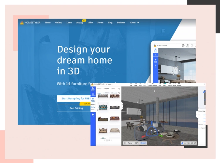 Homestyler 3D house design software