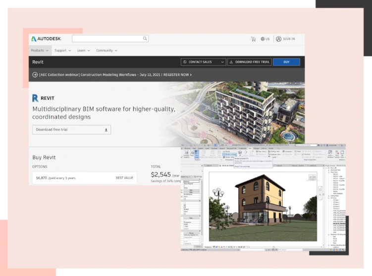 Revit building designs and documentation