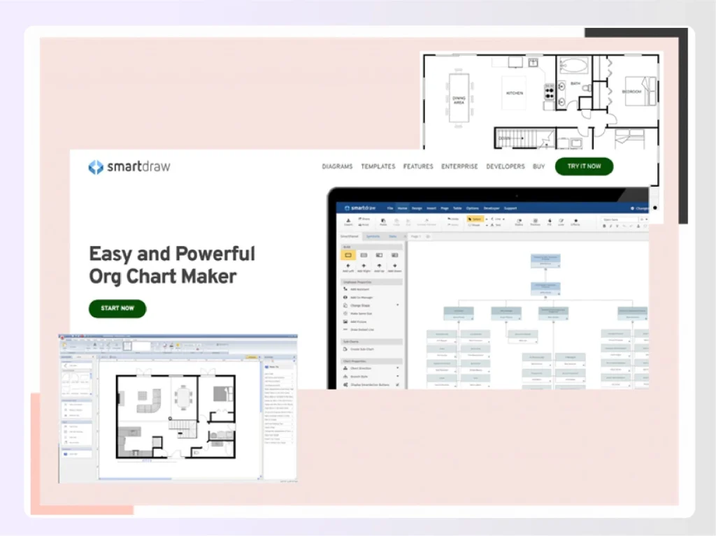 SmartDraw website for org charts and floor plans