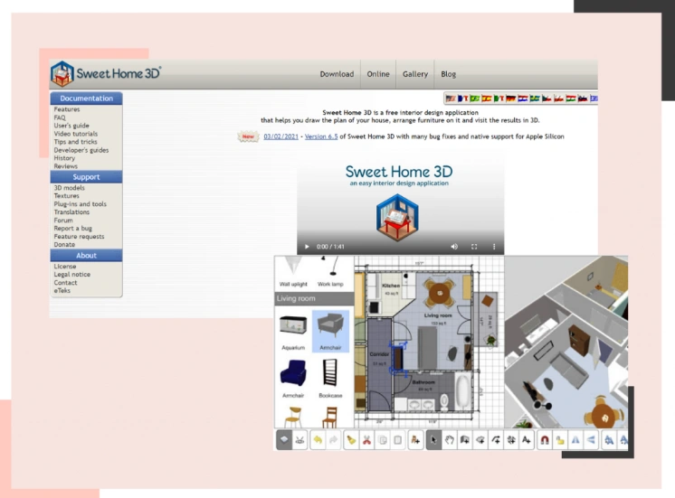 Sweet Home 3D software