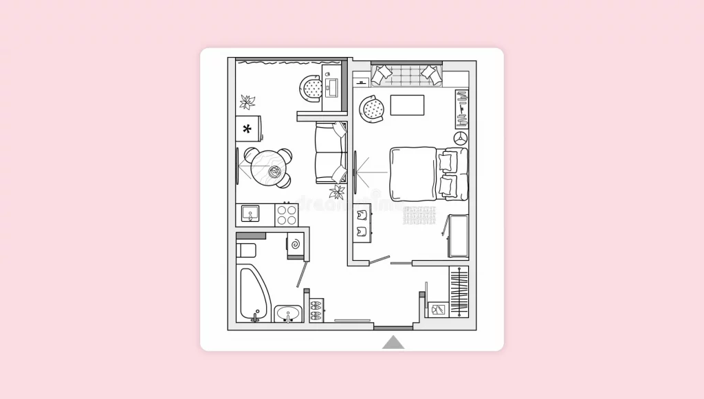 Use Foyr's drag-and-drop feature to experiment with furniture placement on your floor plan.