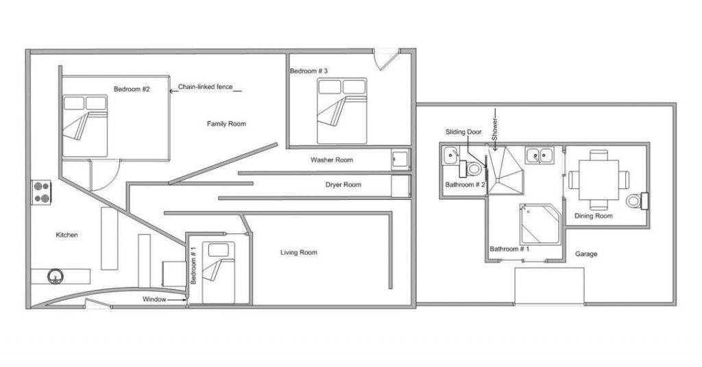 create large or tiny floor plan