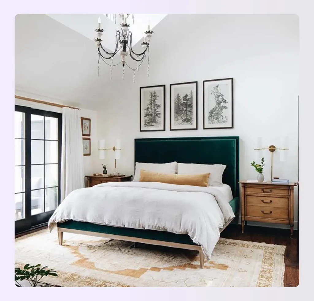 Comfortable bedroom layout prioritizing function over ornamentation Comfortable bedroom layout prioritizing function over ornamentation