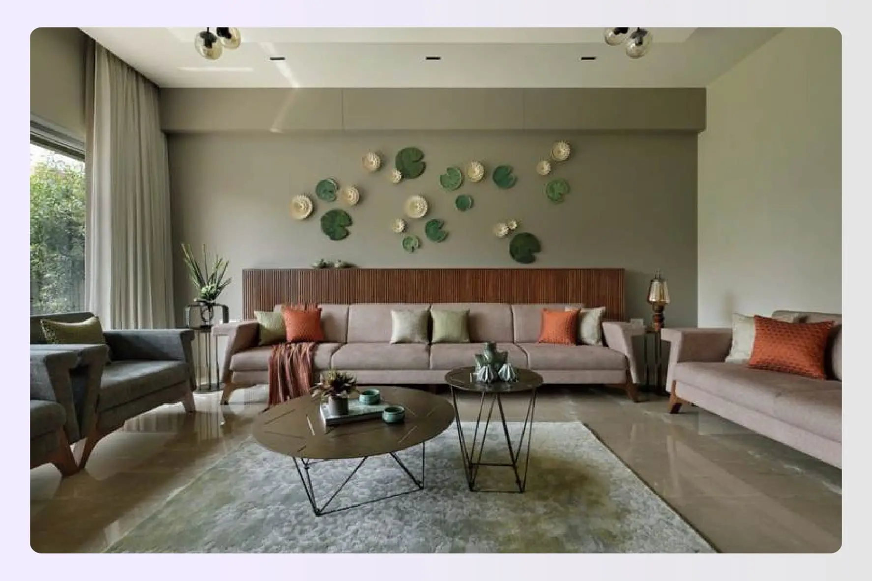 Living room furniture arrangement showing functional design choices Living room furniture arrangement showing functional design choices