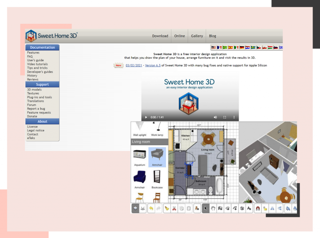 sweethome3d - home renovation software