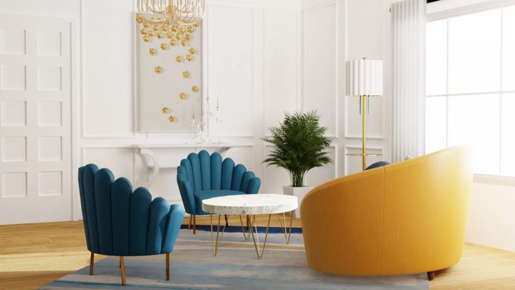 use bold furniture to add color without painting