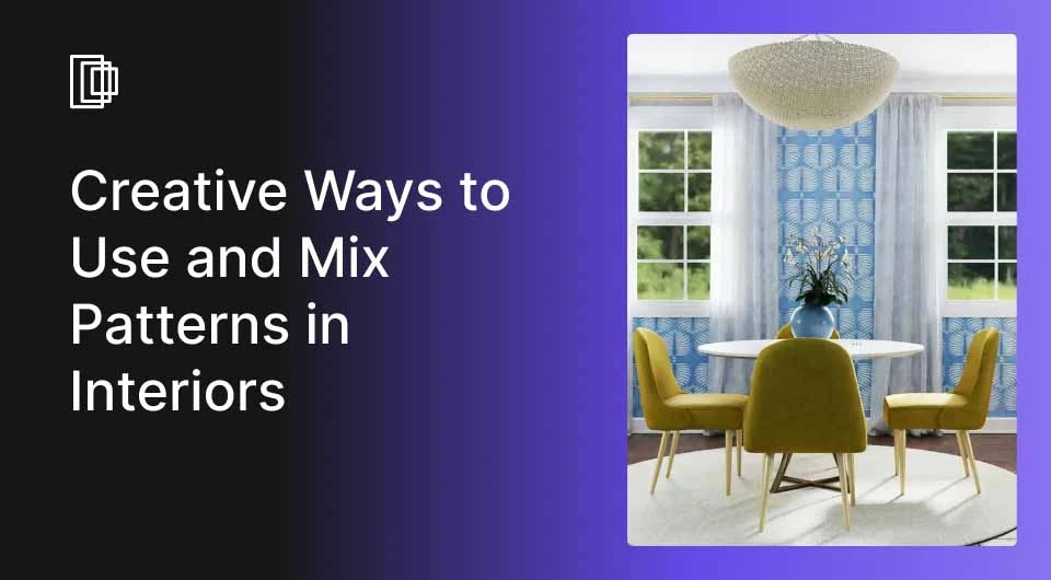 Use Foyr to create interior designs with mixed patterns