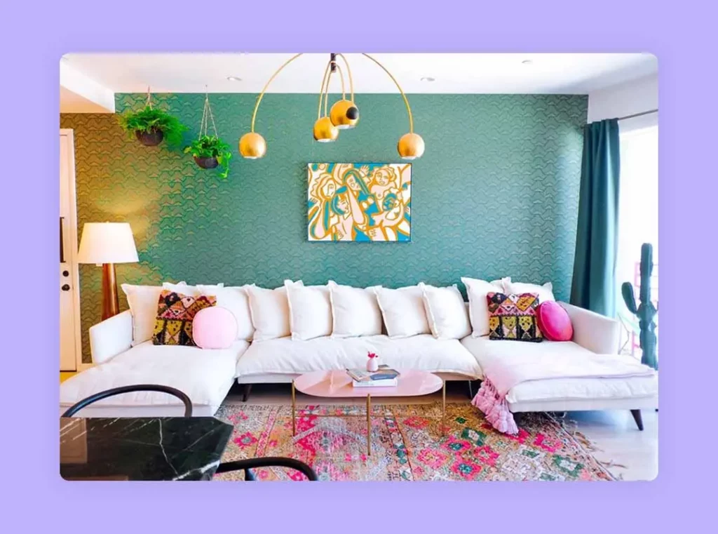 larger or bold prints pattern in interior design