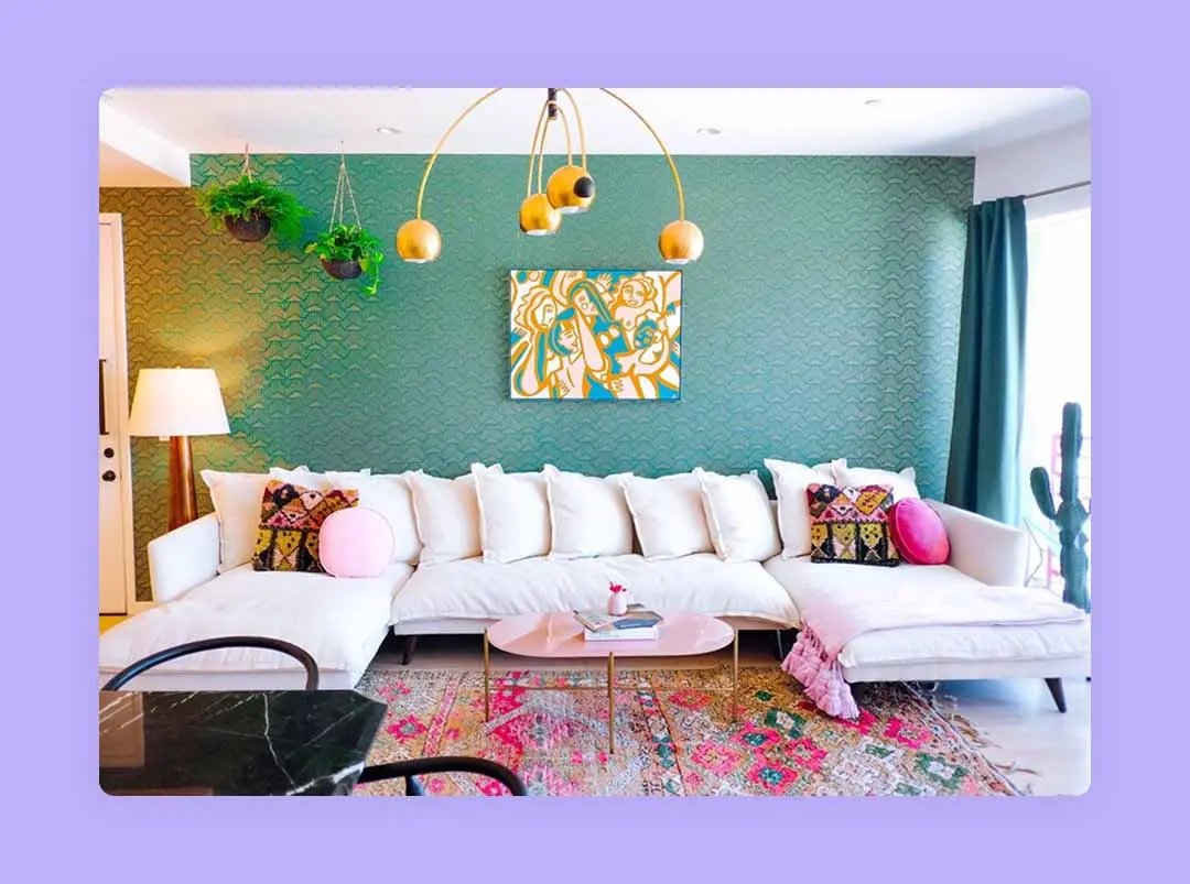 larger or bold prints pattern in interior design
