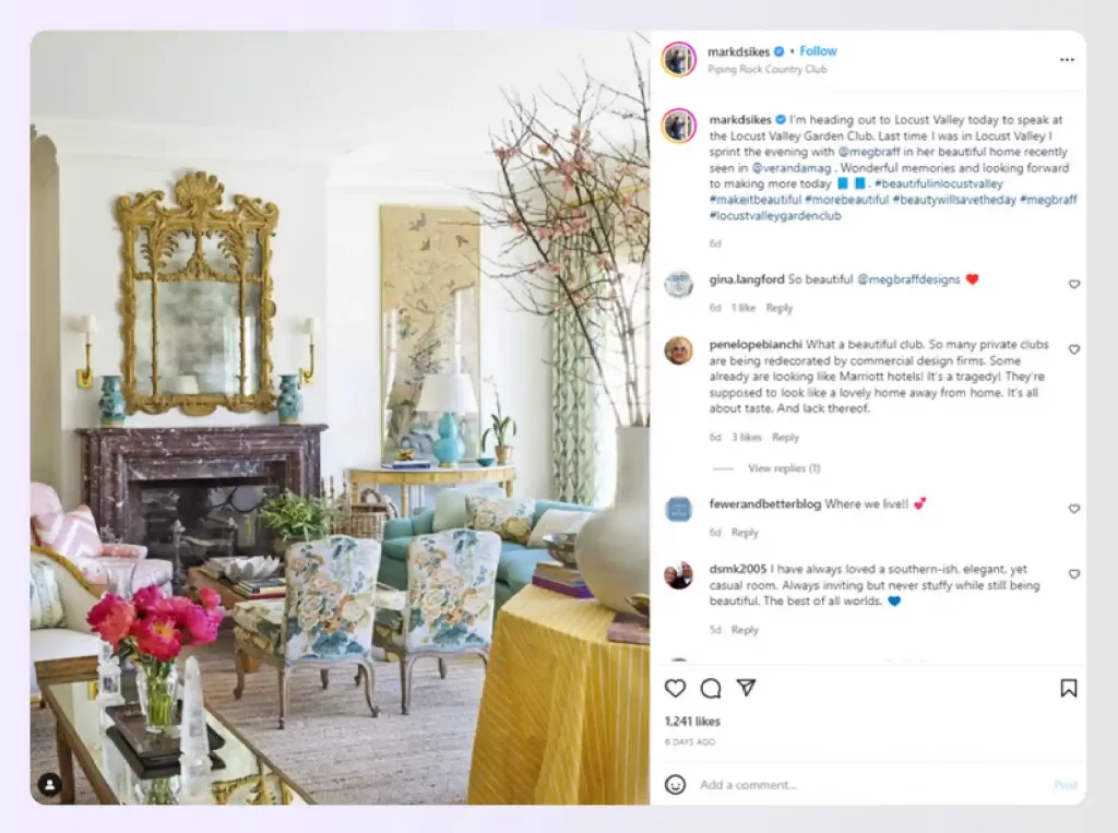 A classic living room with traditional, elegant decor