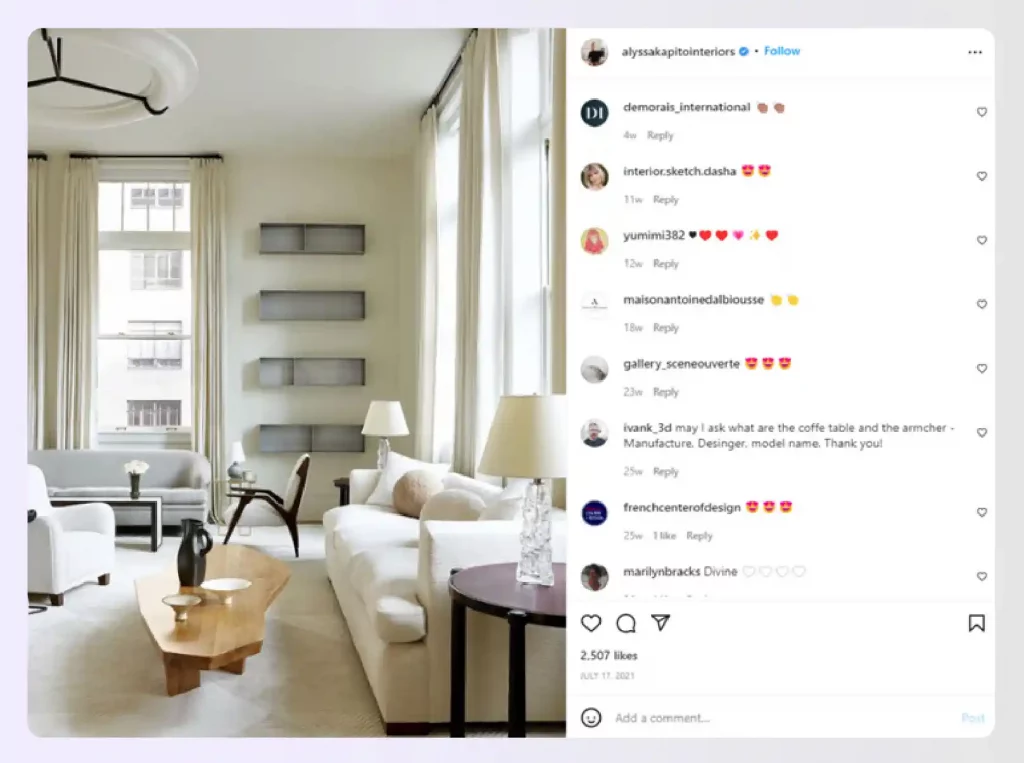 A minimalist and airy living room by Alyssa Kapito