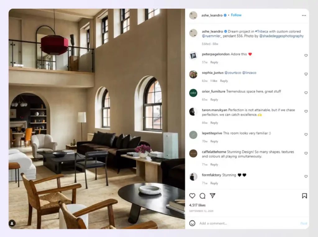 A minimalist loft with modern and bold interior styles