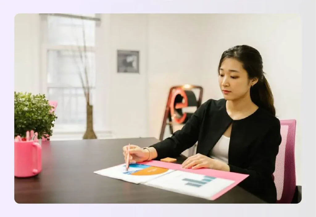 Designer writing interior design scope of work document