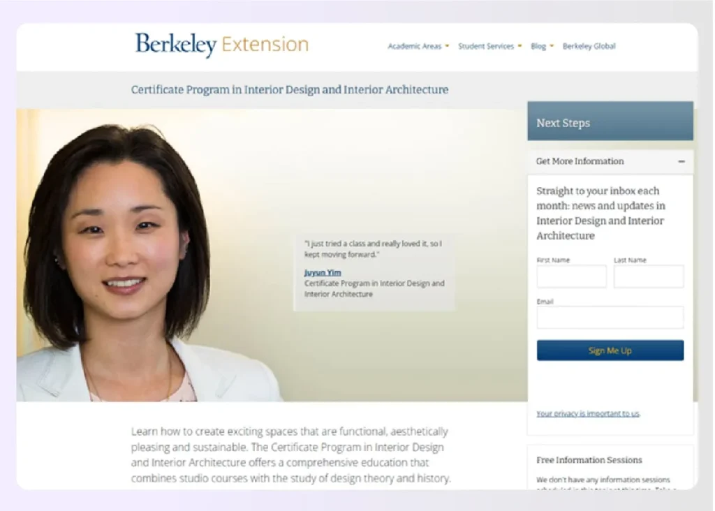 UC Berkeley Extension certificate program homepage UC Berkeley Extension certificate program homepage