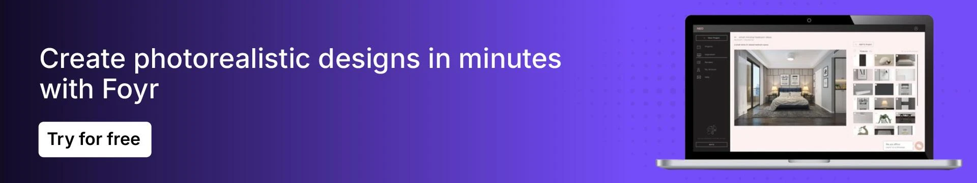 Use Foyr for 3D interior visualization