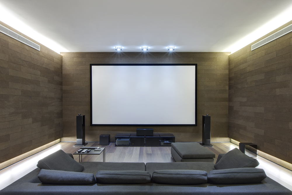 home theatre room in a house