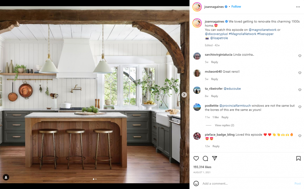 joanna gaines interior design instagram influencers