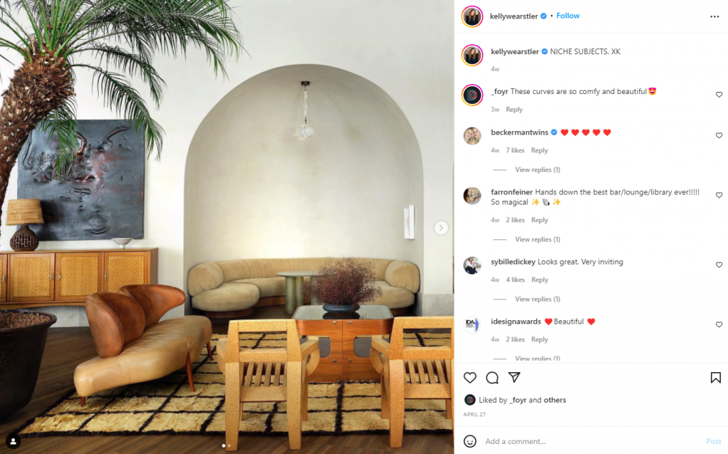 kelly wearstler interior design instagram influencers
