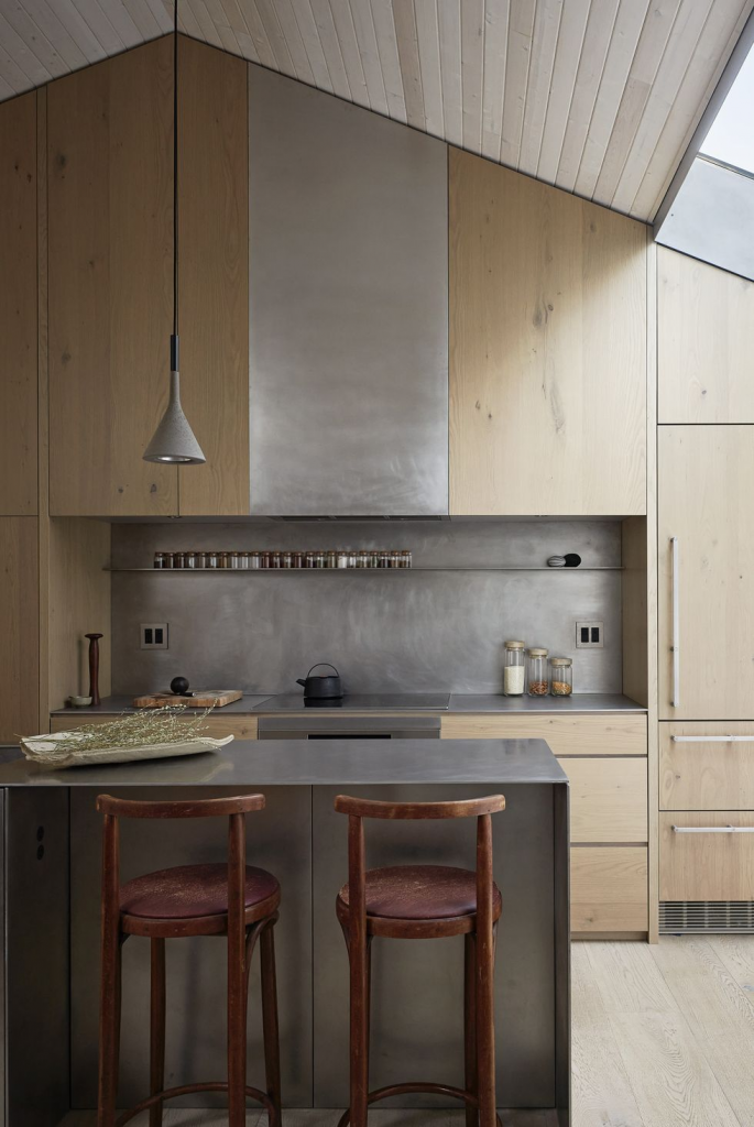 matte stainless steel - kitchen backsplash