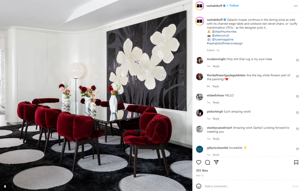 sasha bikoff interior design instagram influencers