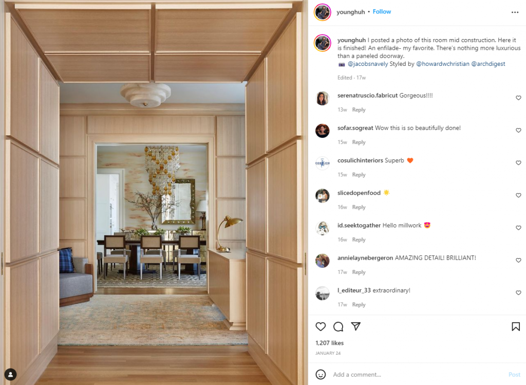 young huh interior design instagram influencers