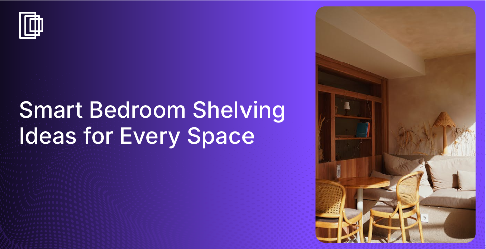 Visualize unique bedroom shelving ideas using Foyr