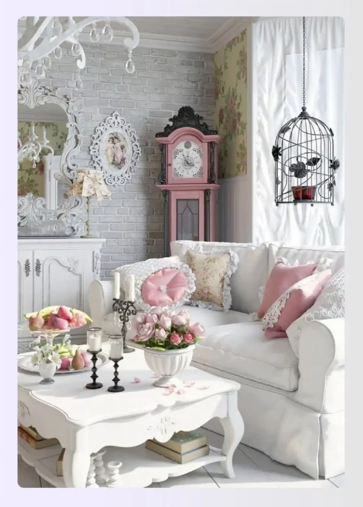 Antique furniture shabby chic living room