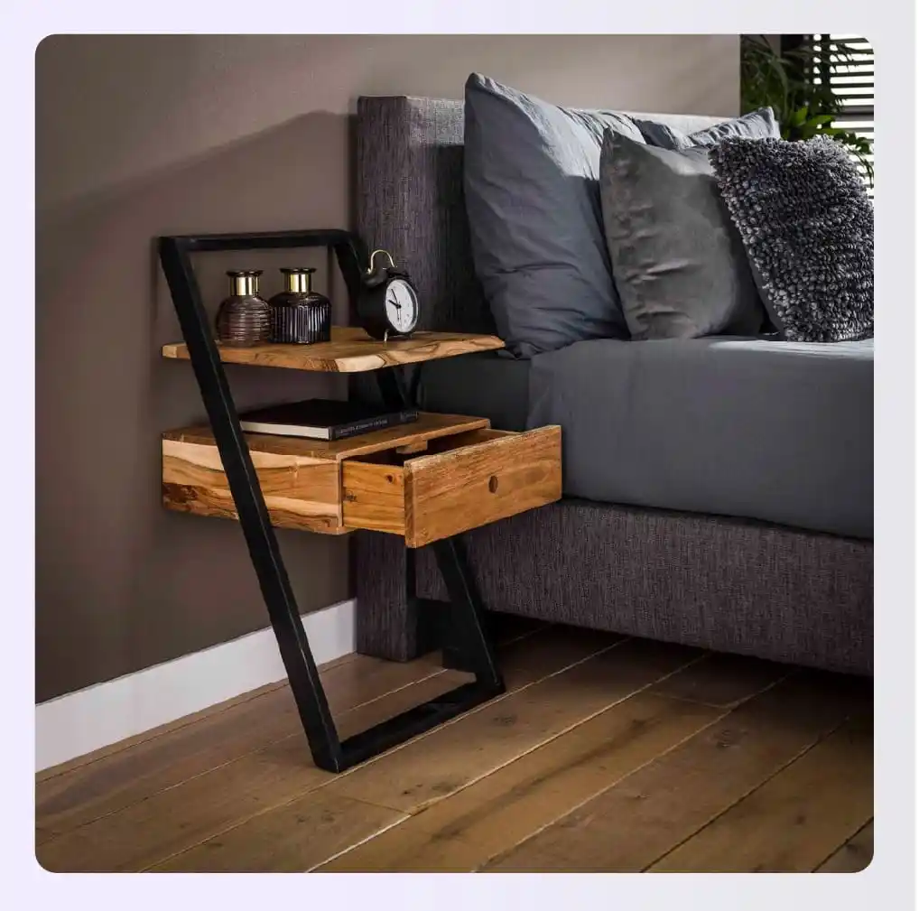 Bedside shelving for nighttime essentials storage