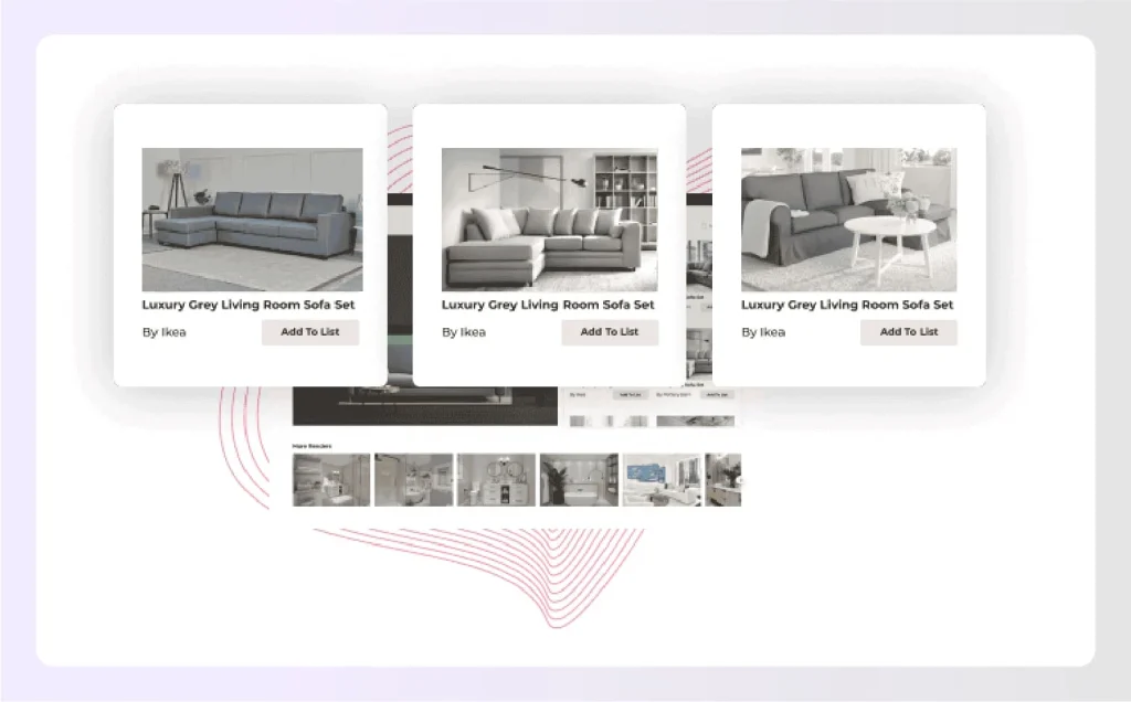 Foyr Moodboard automatically generates a shopping list of your mood board elements Foyr Moodboard automatically generates a shopping list of your mood board elements