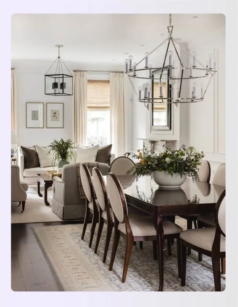 Metallic shiny accents shabby chic decor