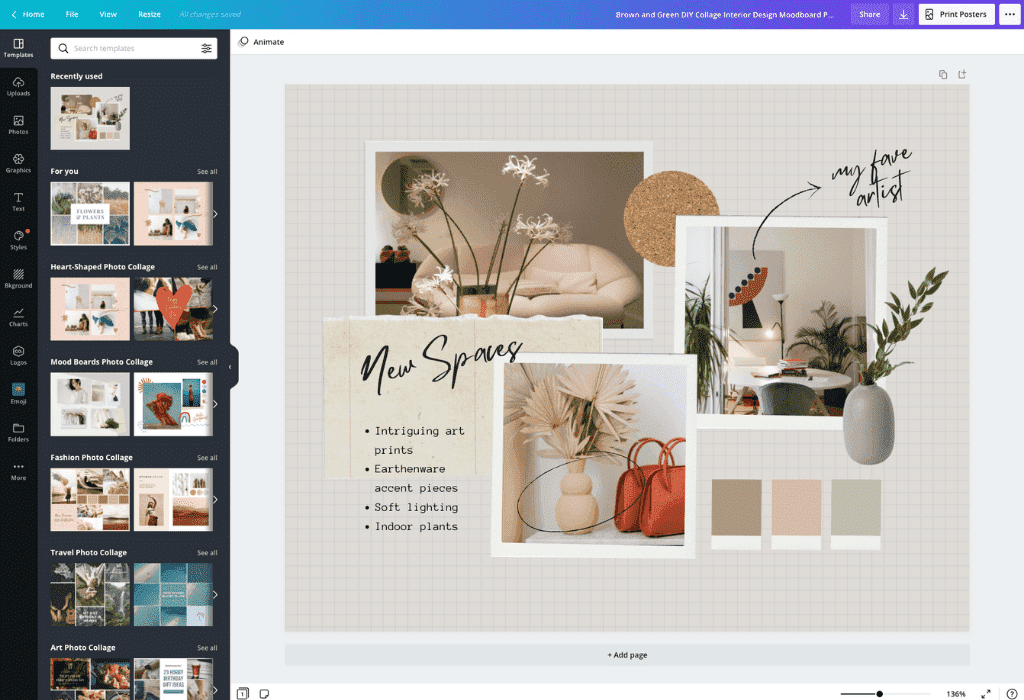 canva - mood board apps and software