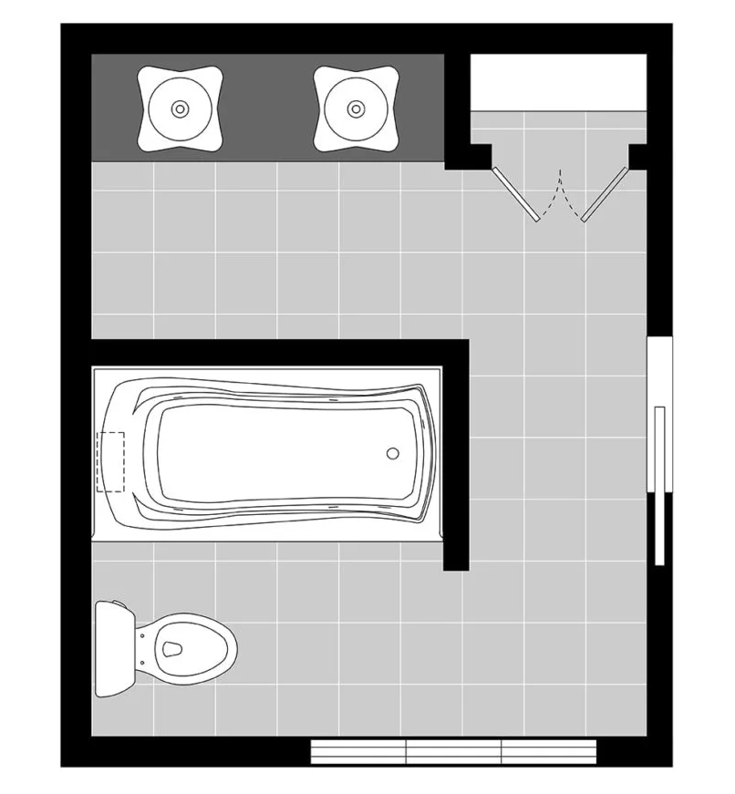 classic primary bathroom layout