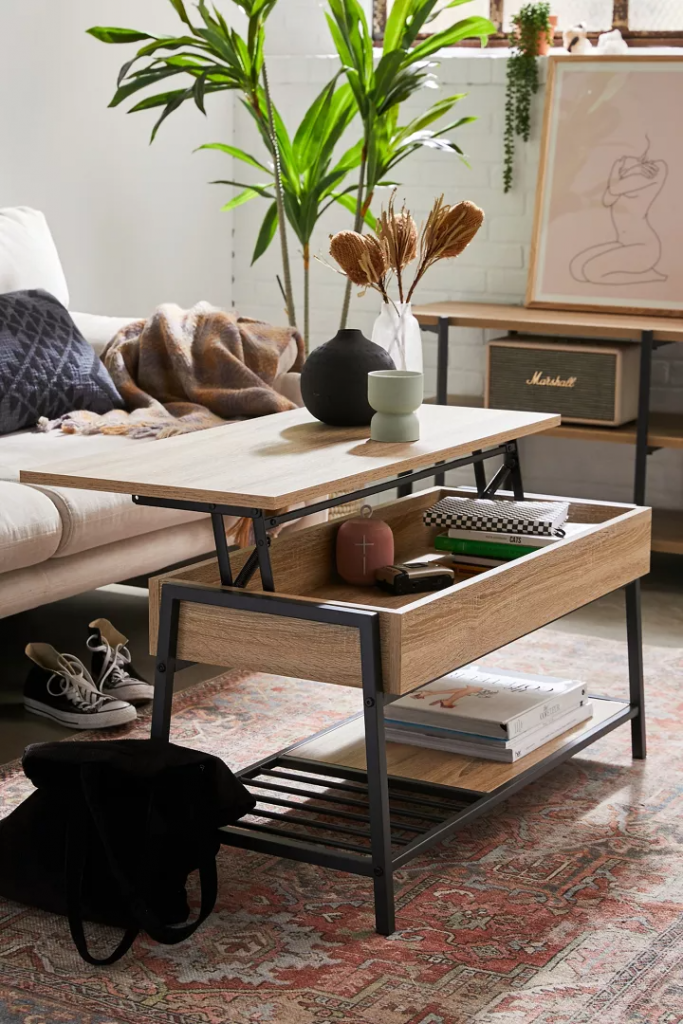 coffee table storage - space saving furniture ideas