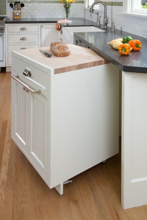 countertop on wheels with seating - space saving furniture