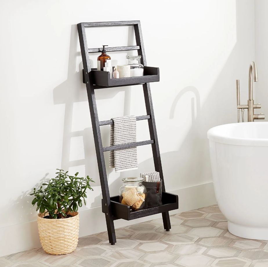 decorative ladder for bathroom decor