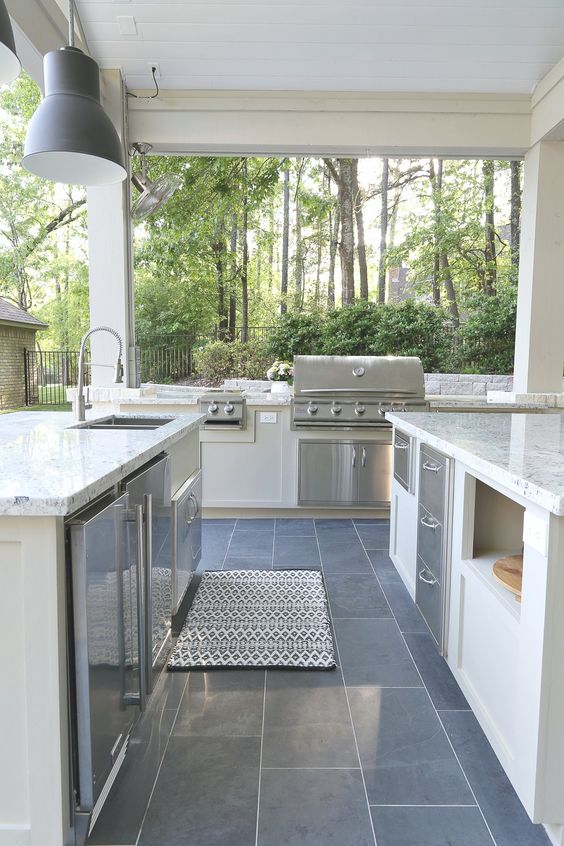 prep section on minimal spaces - outdoor kitchen ideas