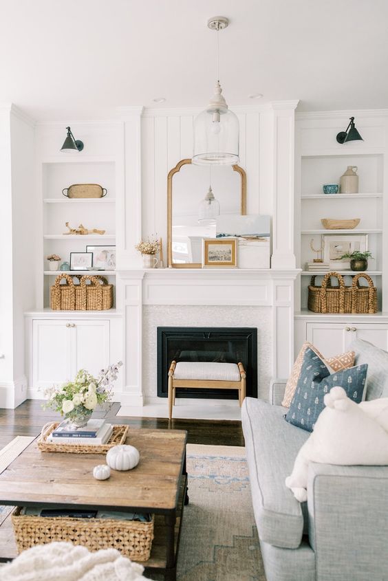 shabby chic living room colorful