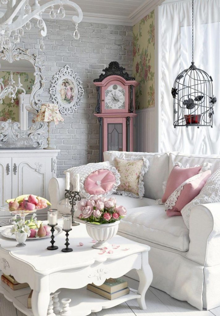 Shabby Chic Interior Design Style Antique Furniture 712x1024 