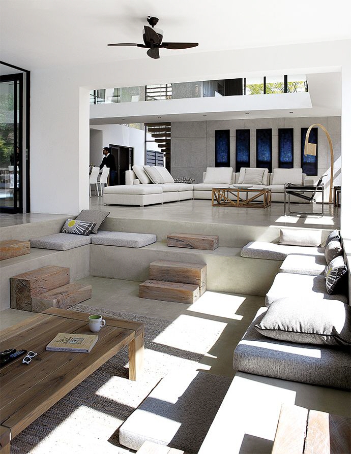 sunken living rooms that will make you love this modern trend