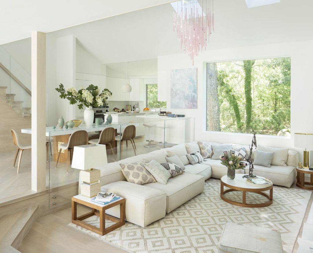 whitewash - sunken living room design ideas
