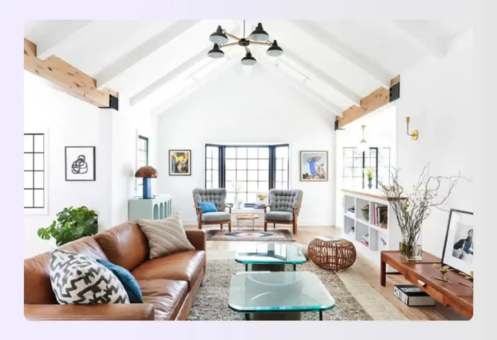 Bright living room with ample natural lighting