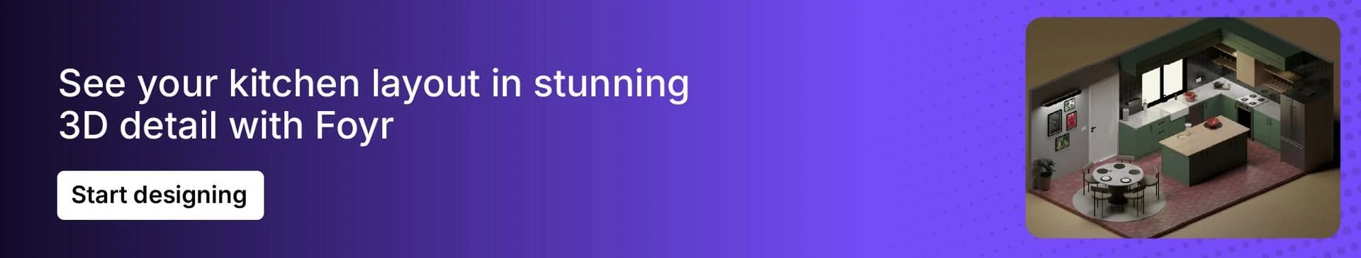 Create photorealistic kitchen designs instantly with Foyr