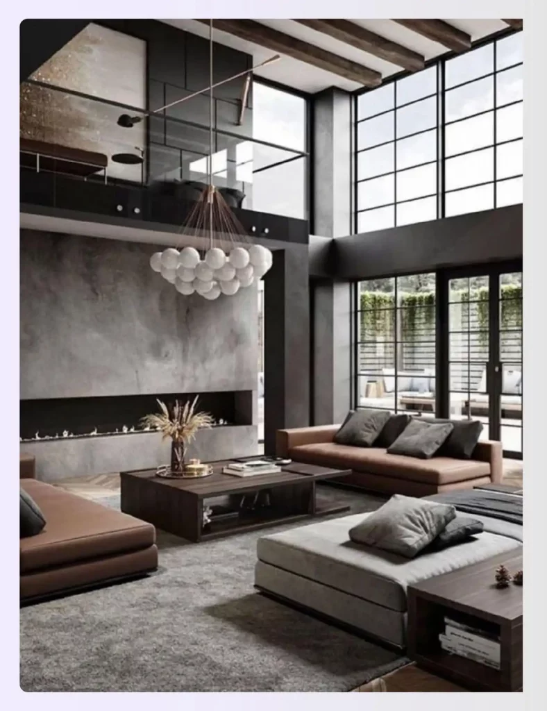 Modern and rustic elements blended in industrial design 
