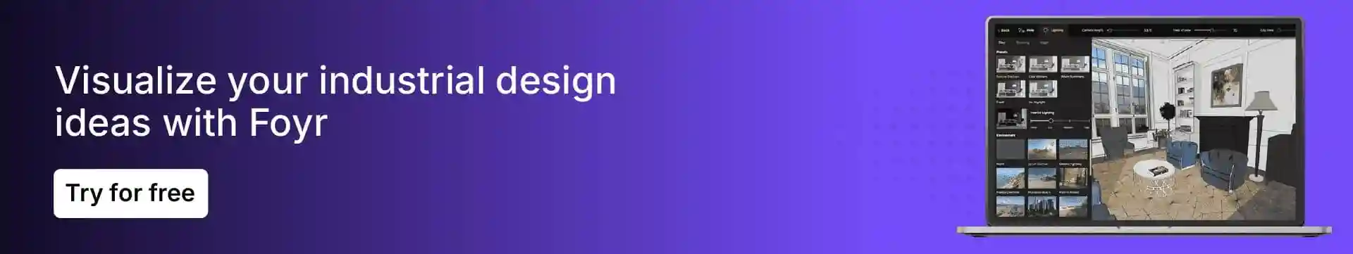 Use Foyr to create industrial interior designs