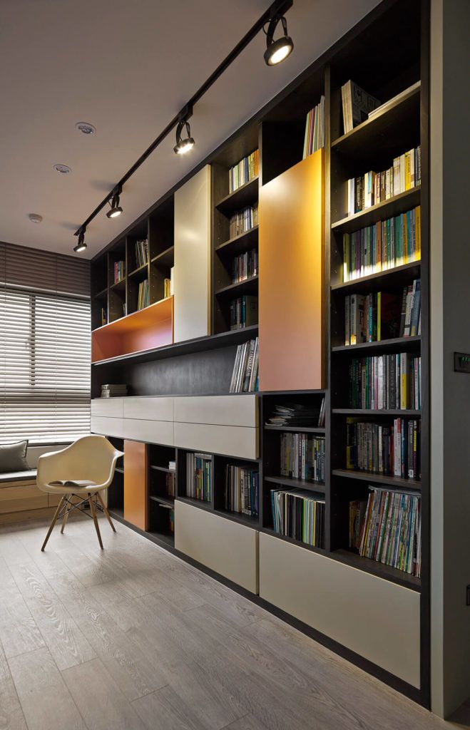 disguise wall panels with a bookshelf