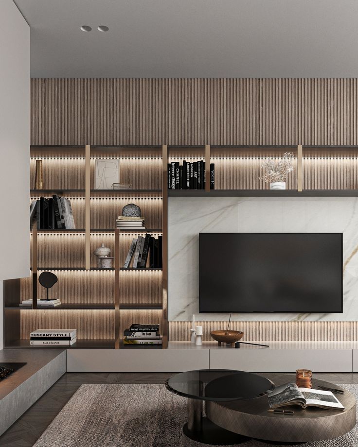 incorporate open shelving into paneling